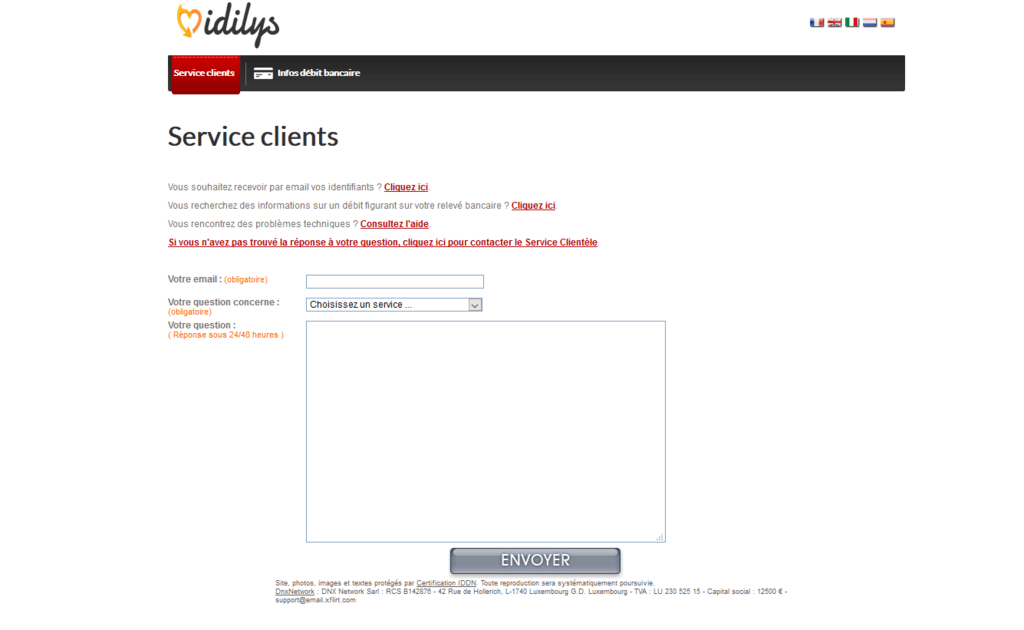 Service client Idilys